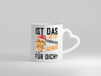 Ist das fröhlich genug | Katze Weihnachten Lichterkette Geschenk Tierliebhaber