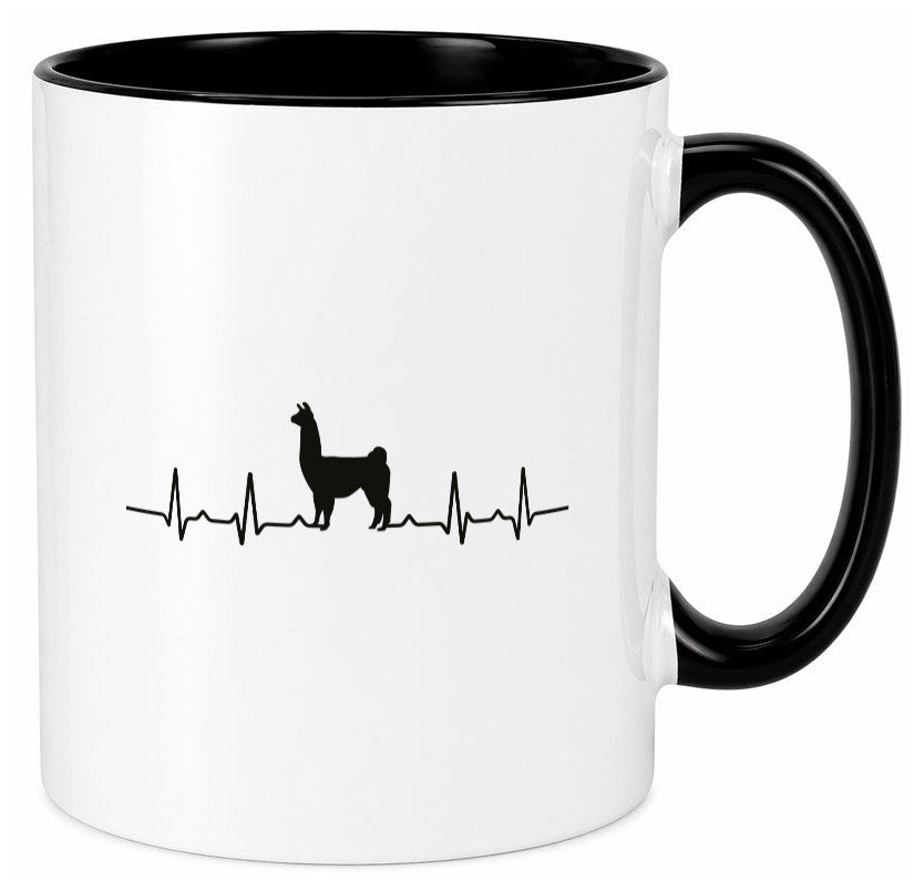 Alpaka Herzschlag | Tier Motiv Lama Tierfreund lustig Tierliebhaber Humor