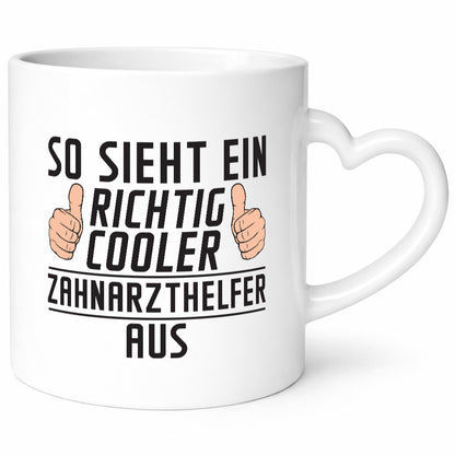 Richtig Cooler Zahnarzthelfer | Zahnmedizin Geschenkidee Humor Tasse