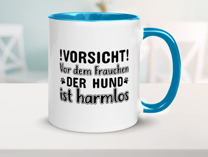Vorsicht vor dem Frauchen | Hundebesitzerin Pfoten Geschenkidee Tierliebhaber Tasse