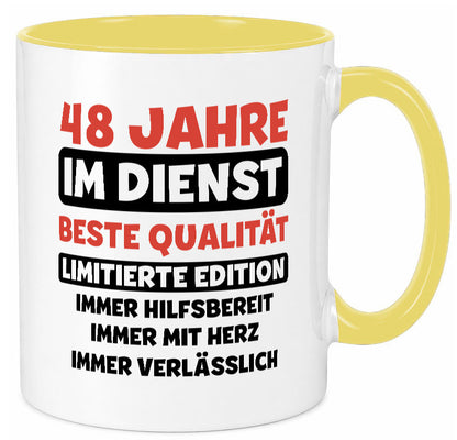 48 Jahre im Dienst | Jubiläum Arbeit v3 Humor Kollegen Büro Geschenkidee Tasse