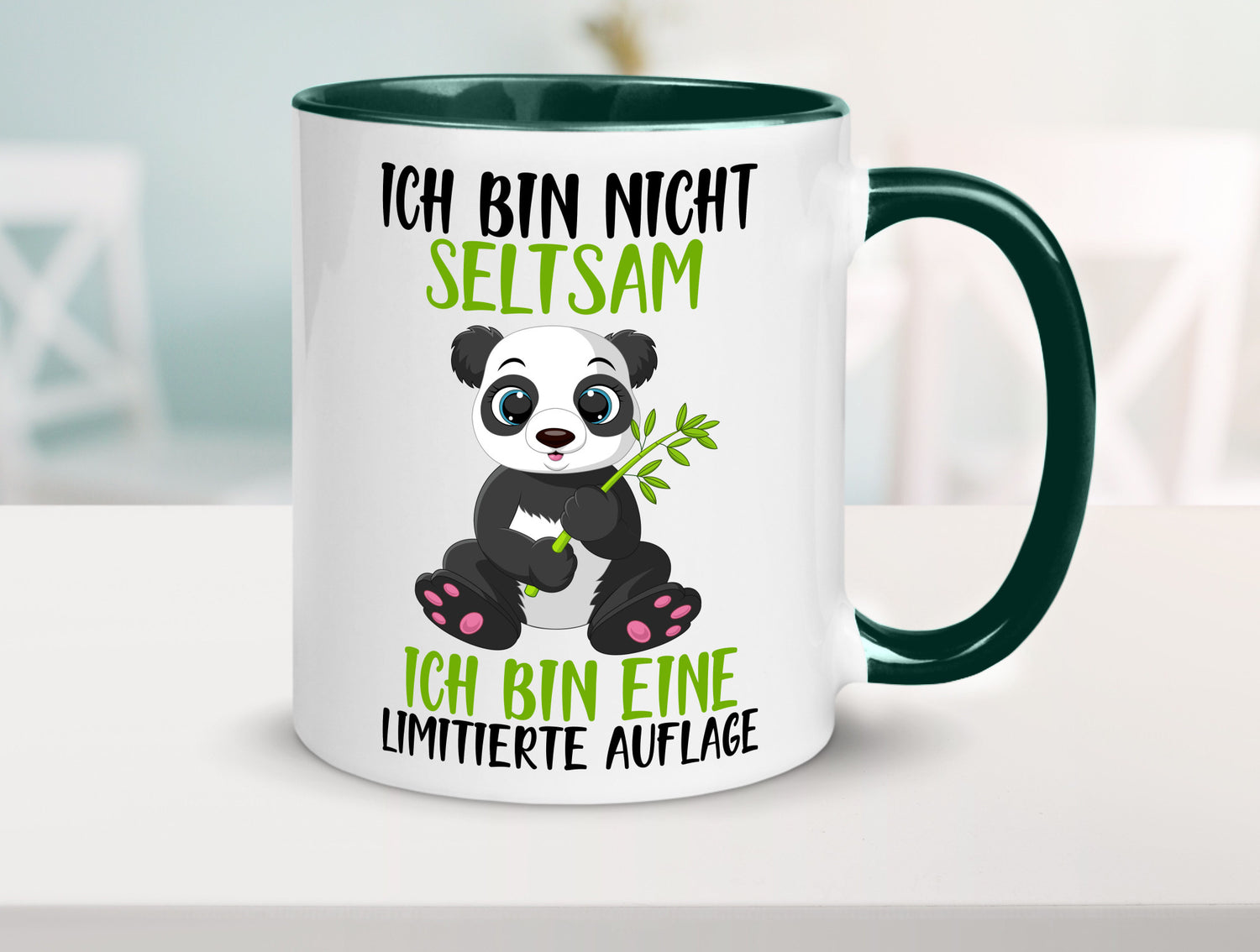 Ich bin nicht seltsam | süßer Pandabär lustiger Spruch Humor Geschenkidee Tasse