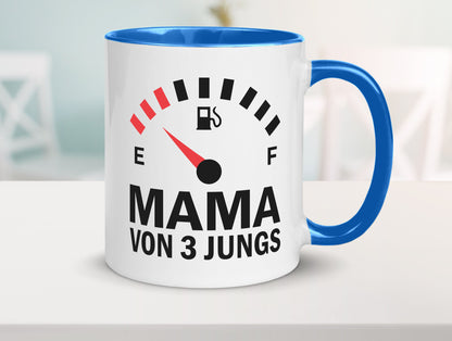 Mama von 3 Jungs | Muttertag Geschwister lustiger Spruch Geschenk Familie