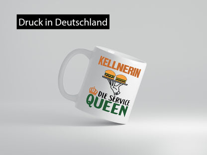 Kellnerin die service Queen | Resturant Kellnern Humor Geschenkidee Tasse