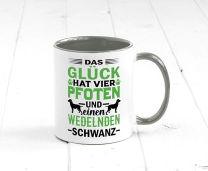 Das Glück hat 4 Pfoten | Hundeliebhaber Ich liebe Hunde Geschenk Tierliebhaber