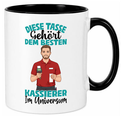 Im Universum: Kassierer Geschenk Humor Geschenkidee lustiger Spruch Tasse