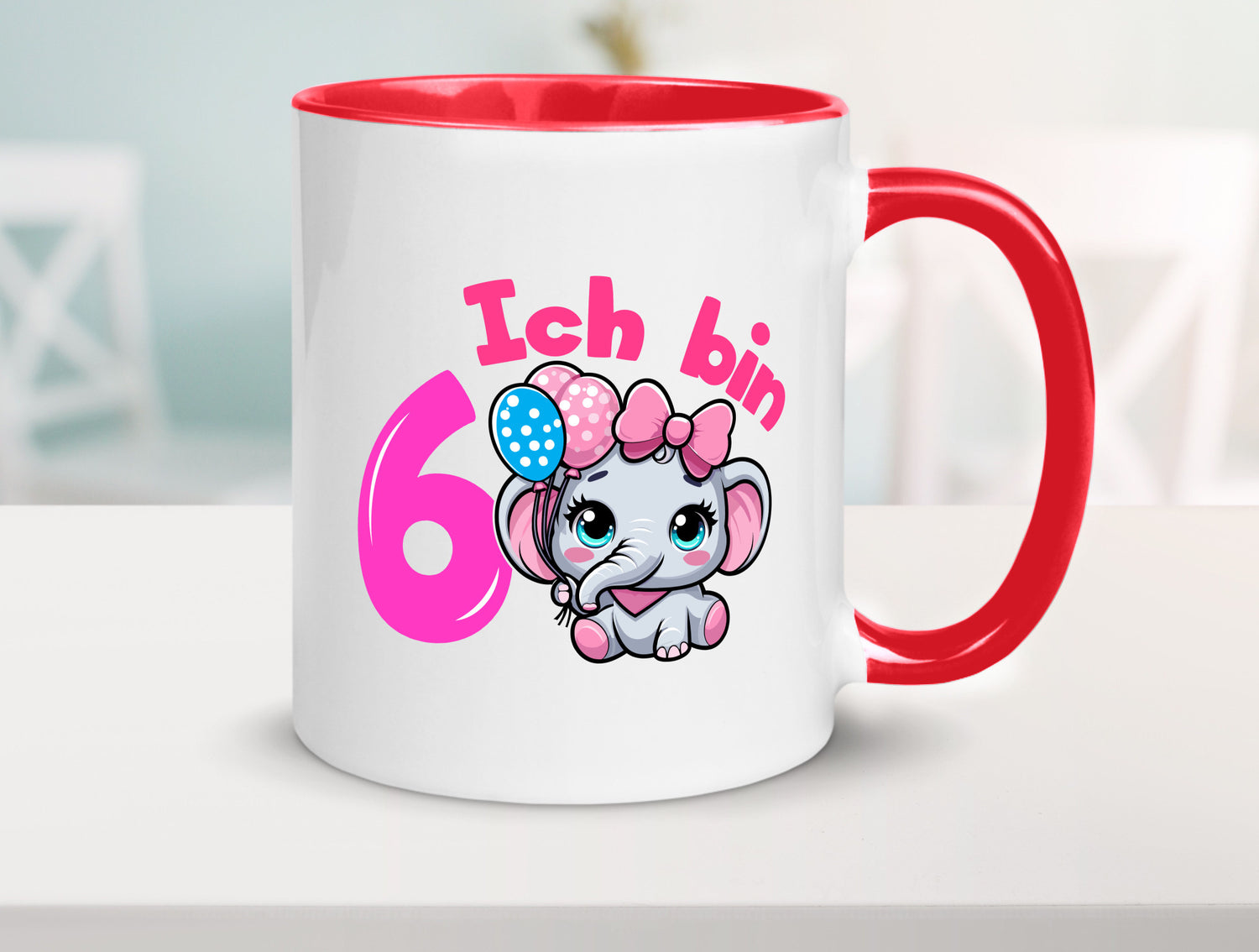 6. Geburtstag | 6 Jahre Elefant Mädchen Humor Geschenkidee Tasse