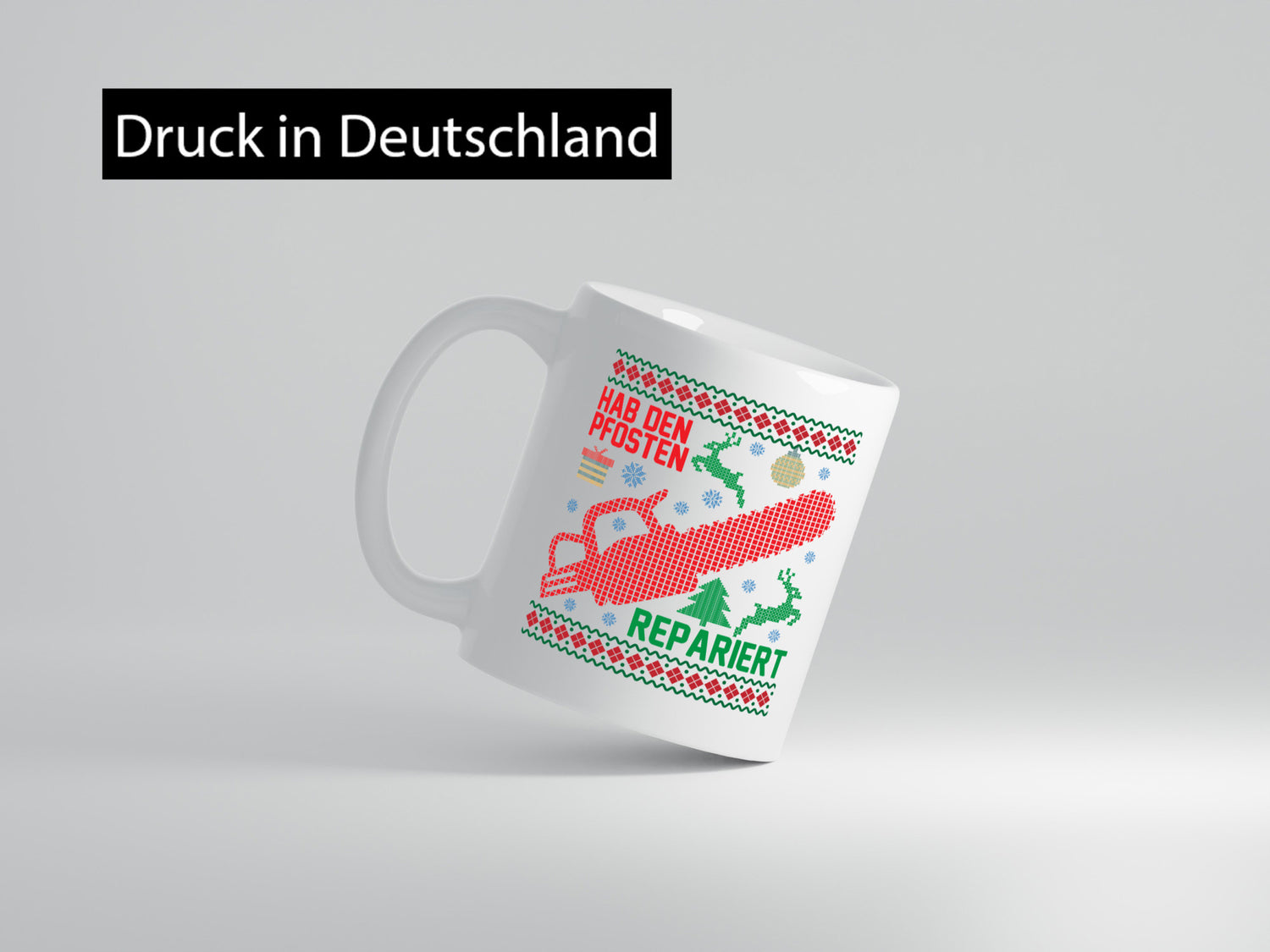 Hab den pfosten Repariert | Ugly Christmas Weihnachten Geschenkidee Humor Tasse