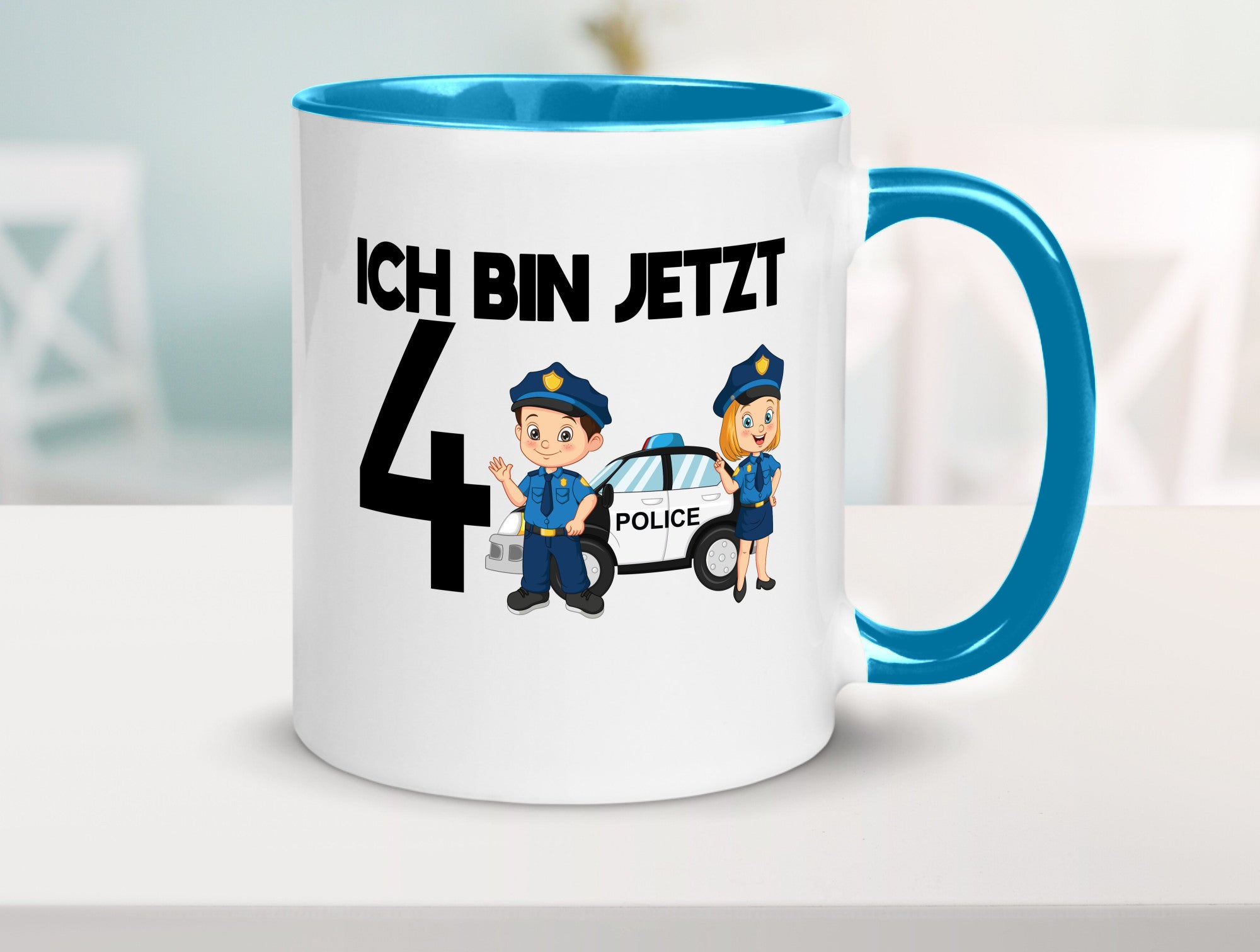 Ich bin jetzt 4 | Polizei 4. Geburtstag Jähriger Geschenk Geschenkidee lustiger