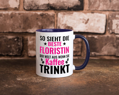 Kaffee trinkt: Floristin | Blumen Verkäuferin lustiger Spruch Geschenk Humor