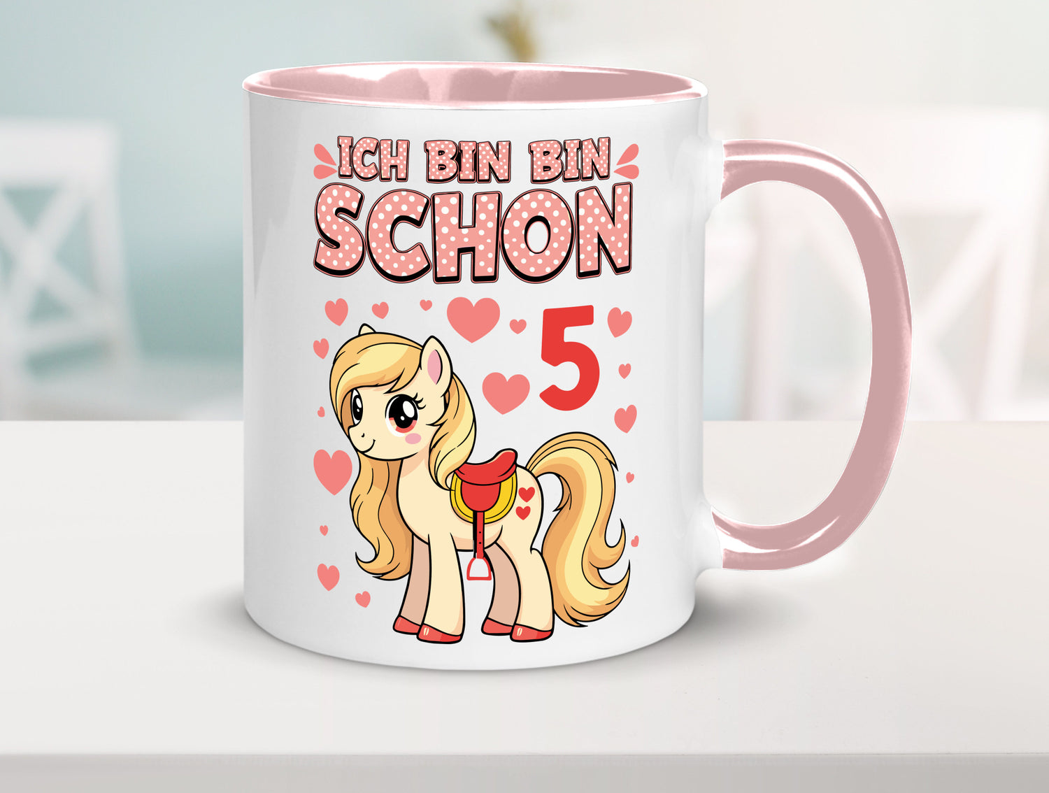 5. Geburtstag | 5 Jahre Mädchen Reiten Pony Humor Geschenkidee Tasse