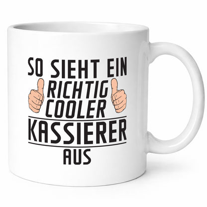 Richtig Cooler Kassierer Humor Geschenkidee Tasse