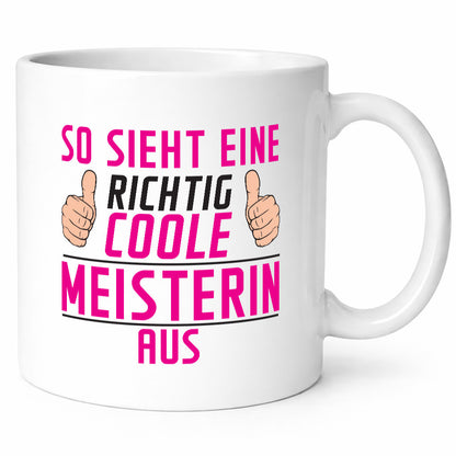 Richtig Coole Meisterin | Meisterbrief lustig Humor Geschenkidee Geschenk Tasse