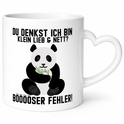Small, Cute and Nice | Sweet Panda Bear Funny Saying Gift Humor
