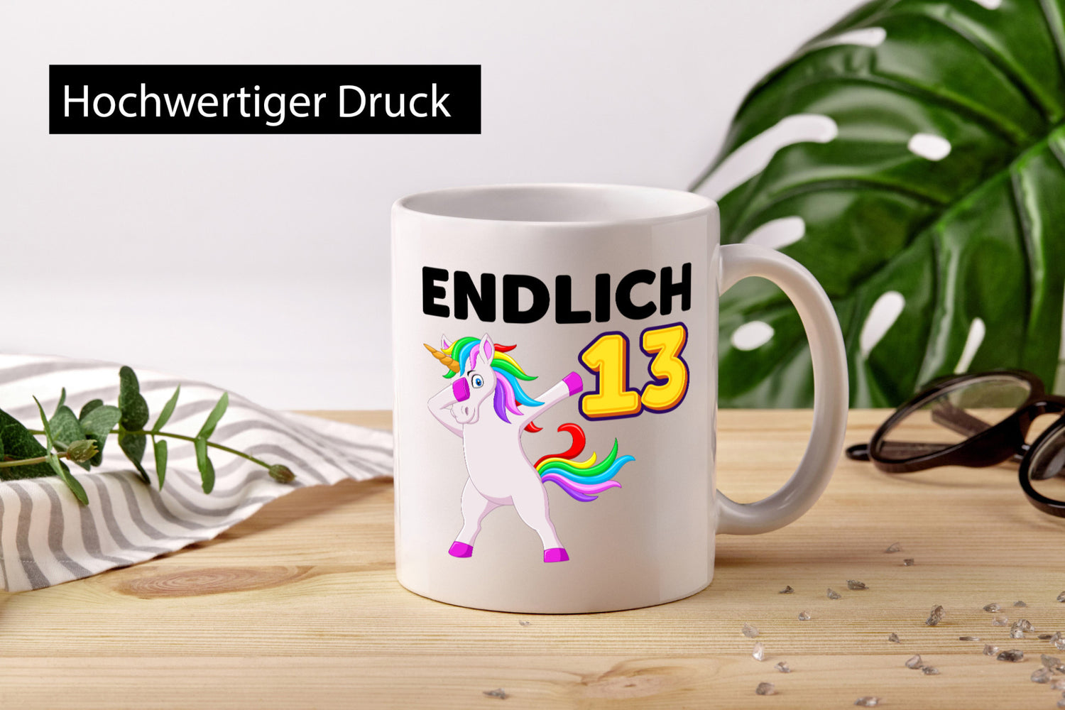 13. Geburtstag | endlich 13 Jahre Einhorn Mädchen Geschenkidee Humor Tasse