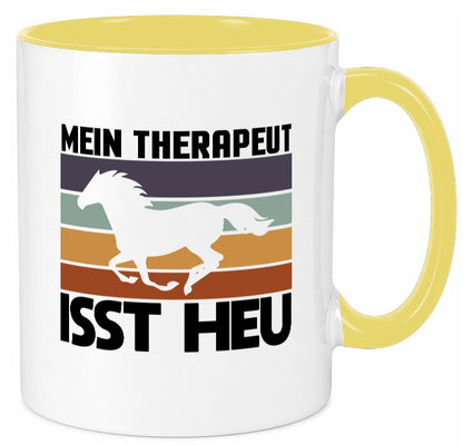 Mein Therapeut isst Heu | Pferd Pferdeliebhaber Humor Geschenkidee Tasse