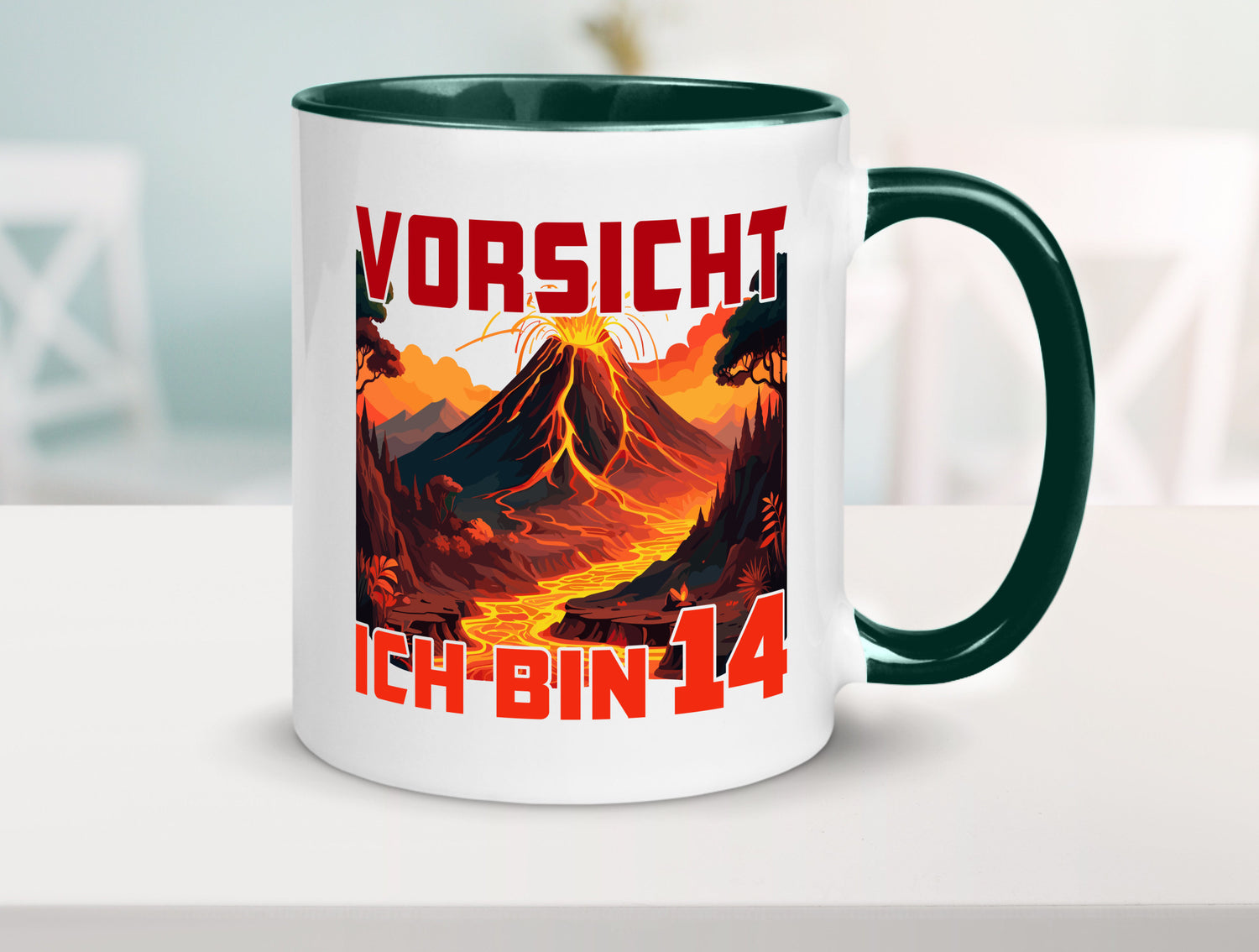 14. Geburtstag | 14 Jahre Vulkanausbruch Vulkan Geschenkidee Humor Tasse
