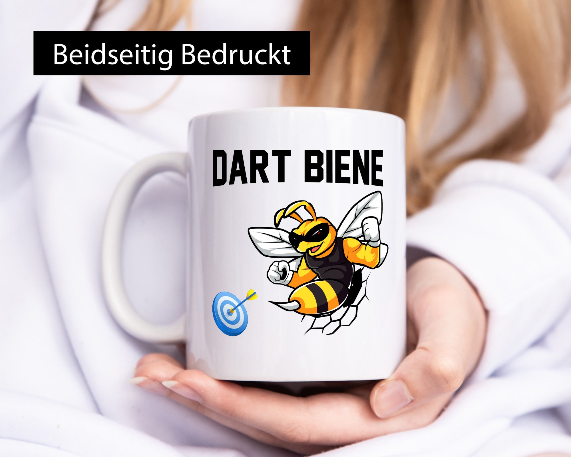 Dart Biene | Darten Dartscheibe v2 Humor Geschenkidee Tasse