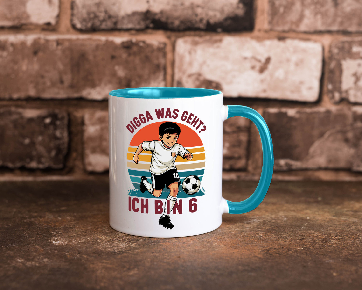 6 Geburtstag | Jahre Digga was geht ab Fußball lustiger Spruch Geschenk