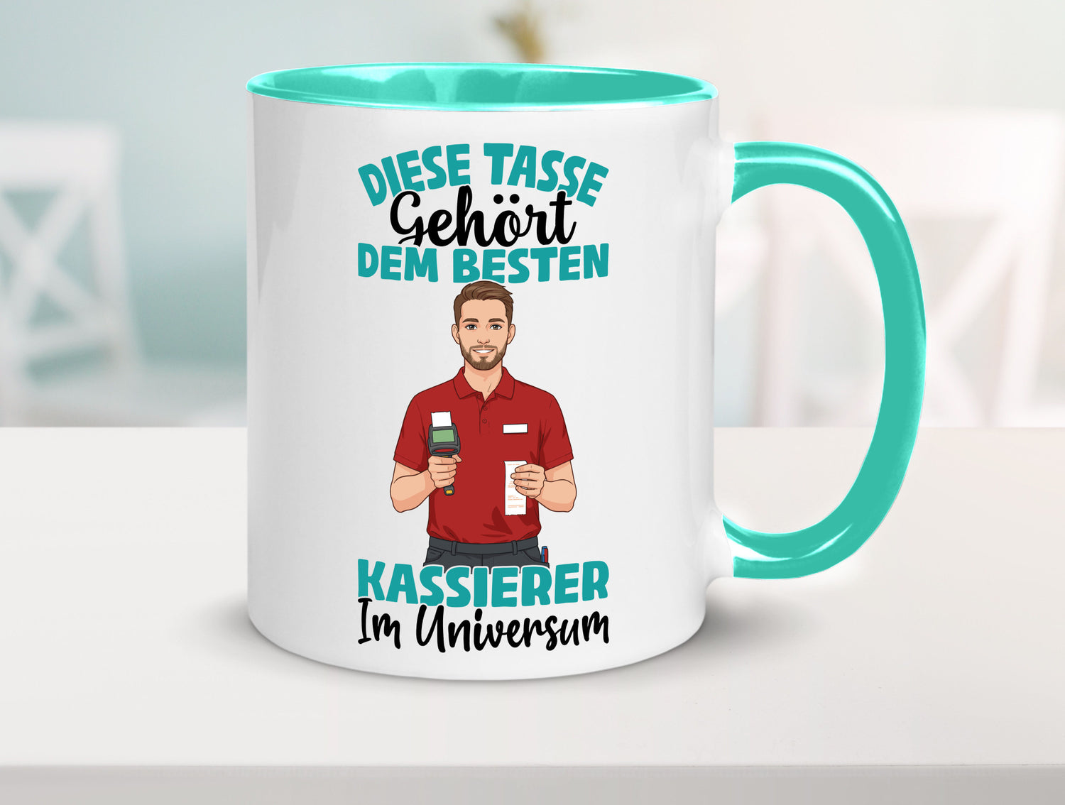 Im Universum: Kassierer Geschenk Humor Geschenkidee lustiger Spruch Tasse