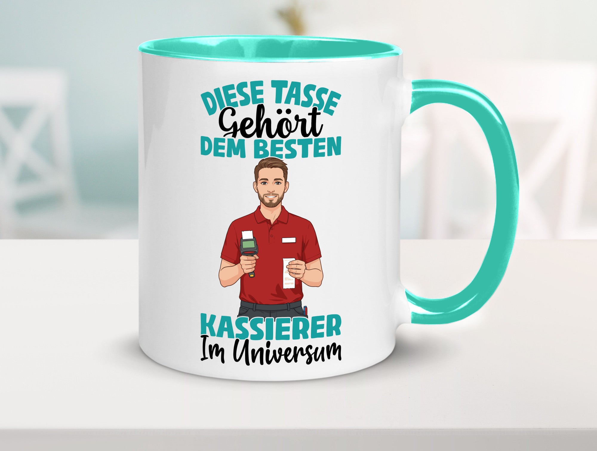 Im Universum: Kassierer Geschenk Humor Geschenkidee lustiger Spruch Tasse