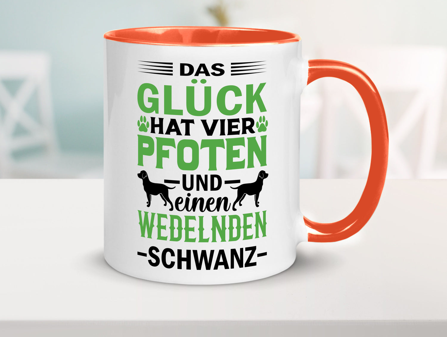 Das Glück hat 4 Pfoten | Hundeliebhaber Ich liebe Hunde Geschenk Tierliebhaber