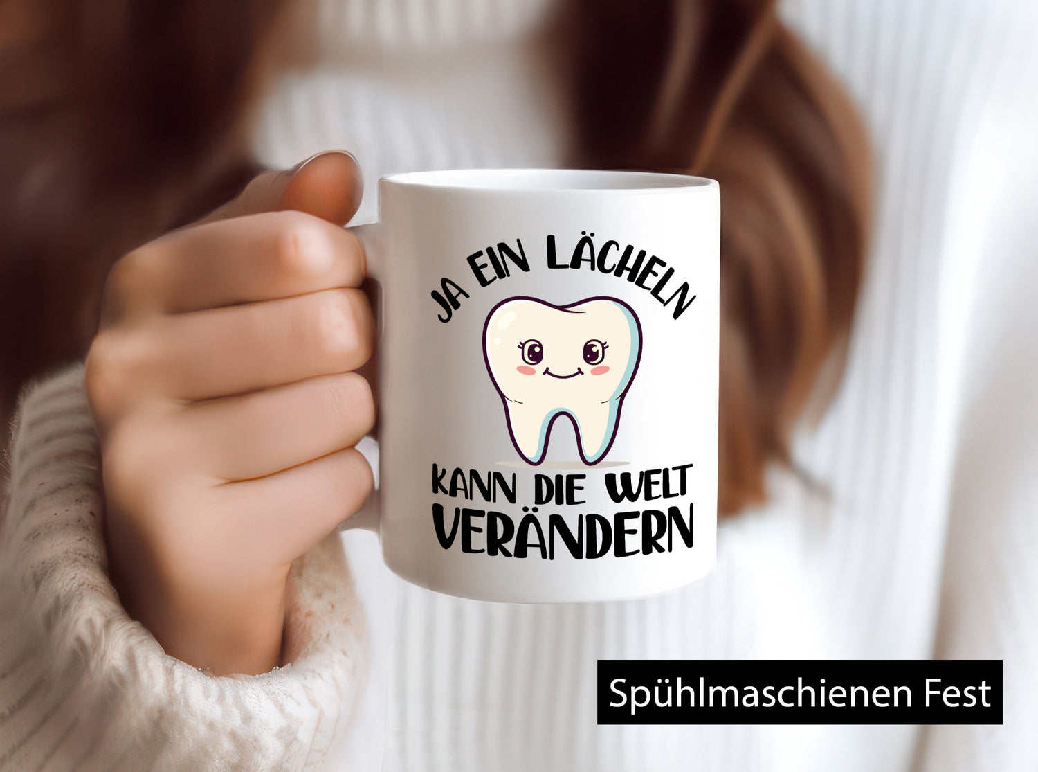 Ein lächeln kann die welt verändrn | Zahnarzt Geschenkidee Humor Tasse