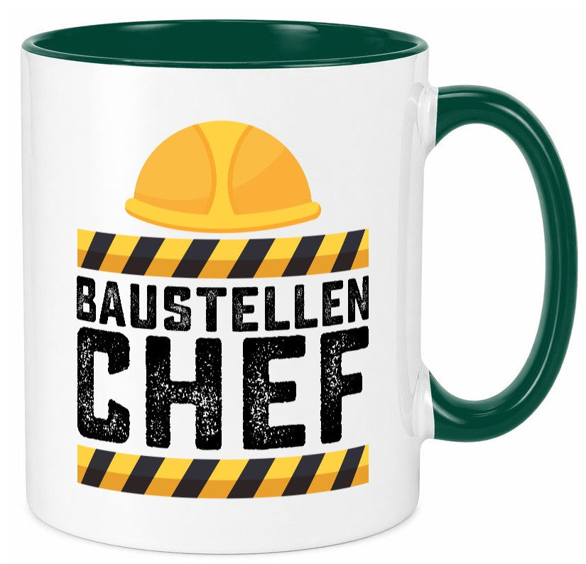 Baustellen Chef | Baustelle Bauherr Bauleiter Geschenkidee Arbeit Kollegen Büro Tasse