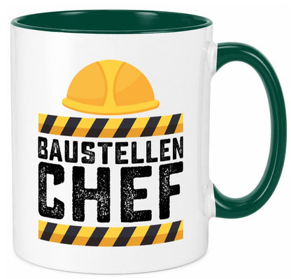 Baustellen Chef | Baustelle Bauherr Bauleiter Geschenkidee Arbeit Kollegen Büro Tasse
