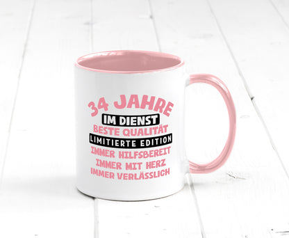 34 Jahre im Dienst | Jubiläum Arbeit v11 Geschenk Kollegen Büro lustiger Spruch