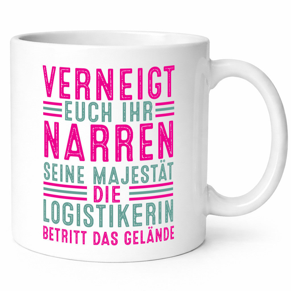Verneigt euch: Logistikerin | Logistik Humor Geschenkidee Tasse