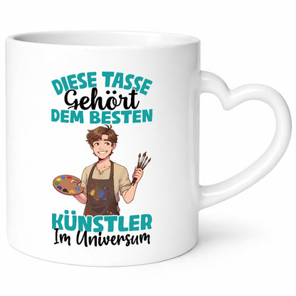 Im Universum: Künstler | Kunst Geschenkidee Humor Tasse