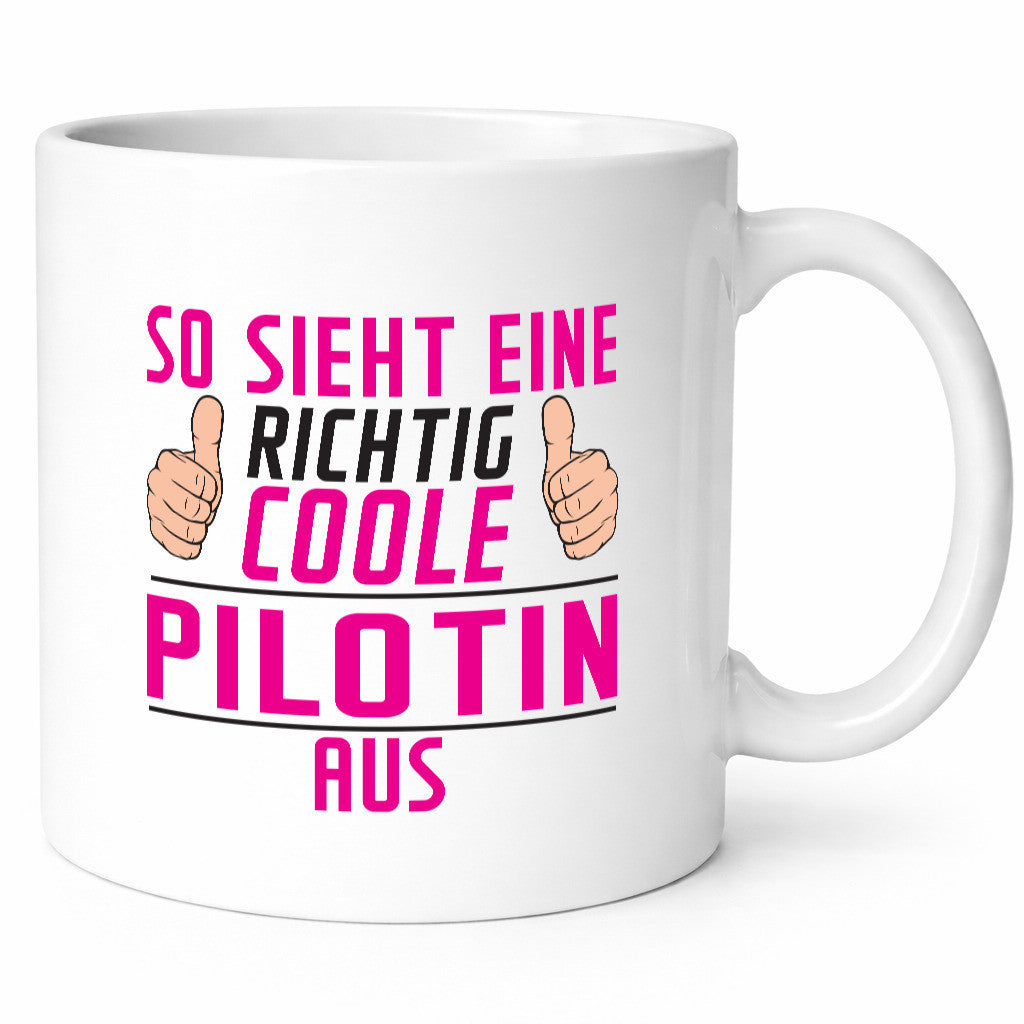 Richtig Coole Pilotin | Definition Piloten Geschenkidee Humor Tasse