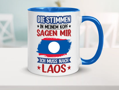 Laos | Urlaub Stimmen in meinem Kopf Traumland lustig Humor Geschenkidee
