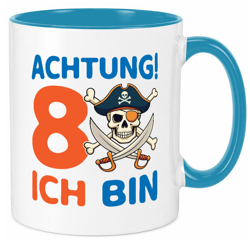 8. Geburtstag | 8 Jahre Pirat Geschenk Geschenkidee lustiger Spruch Tasse