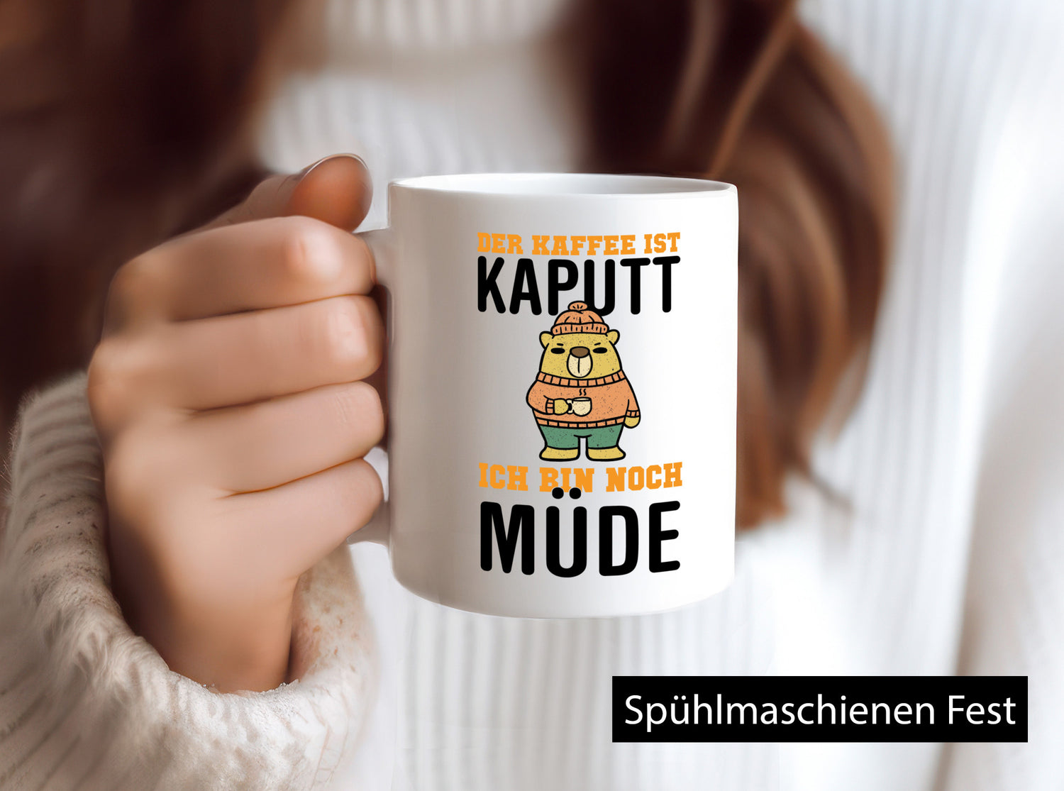 Müder Bär | Kaffee Spruch Morgenmuffel Humor lustiger Geschenk Geschenkidee