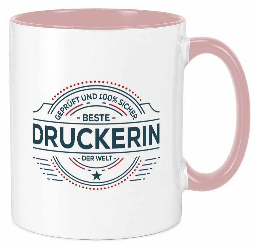 Geprüft und sicher: Druckerin | Druckerei Print Medien lustig Humor