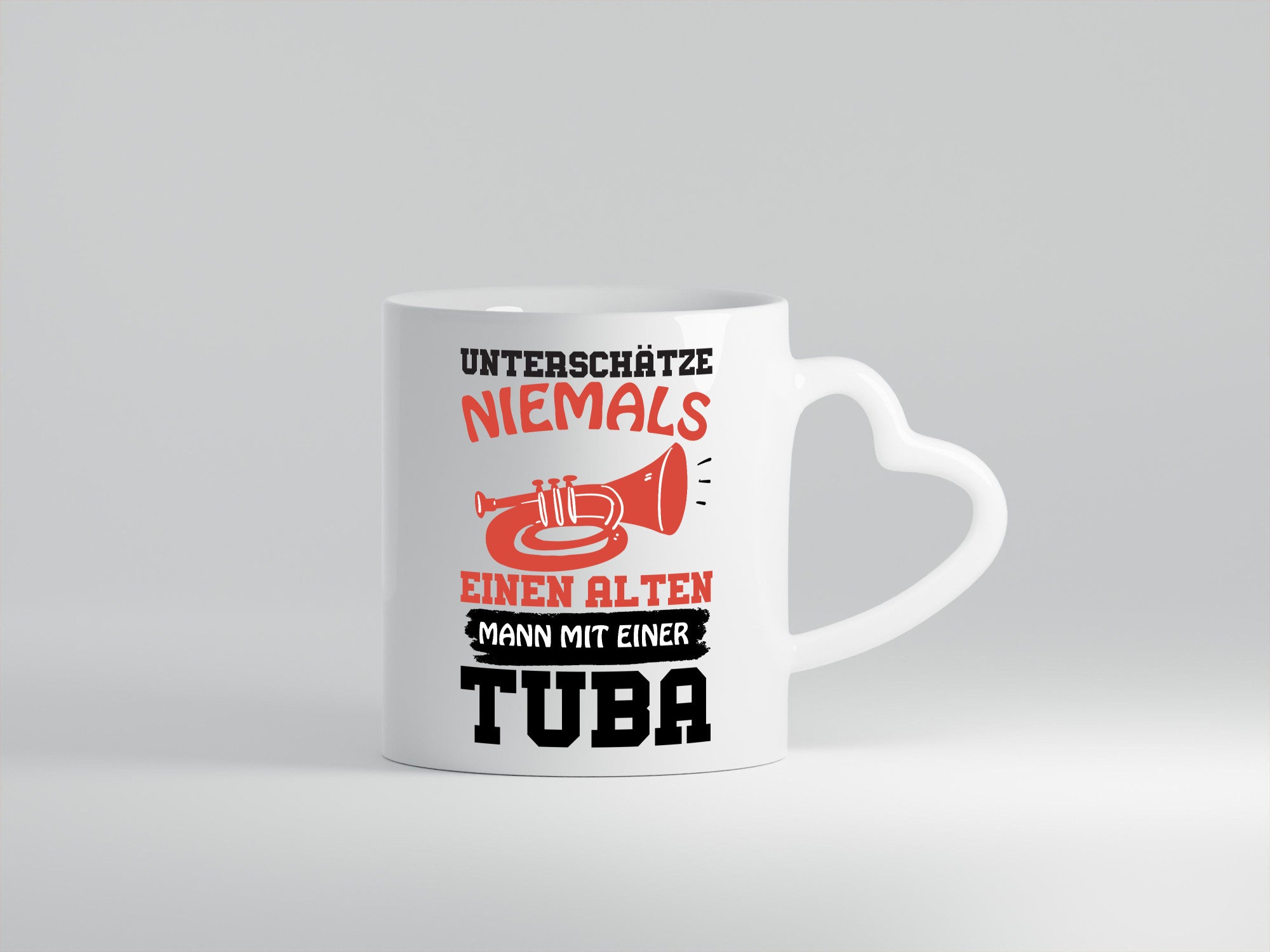 Alter Mann mit Tuba | Tubaspieler Tasse Musiker Witz Humor Geschenkidee
