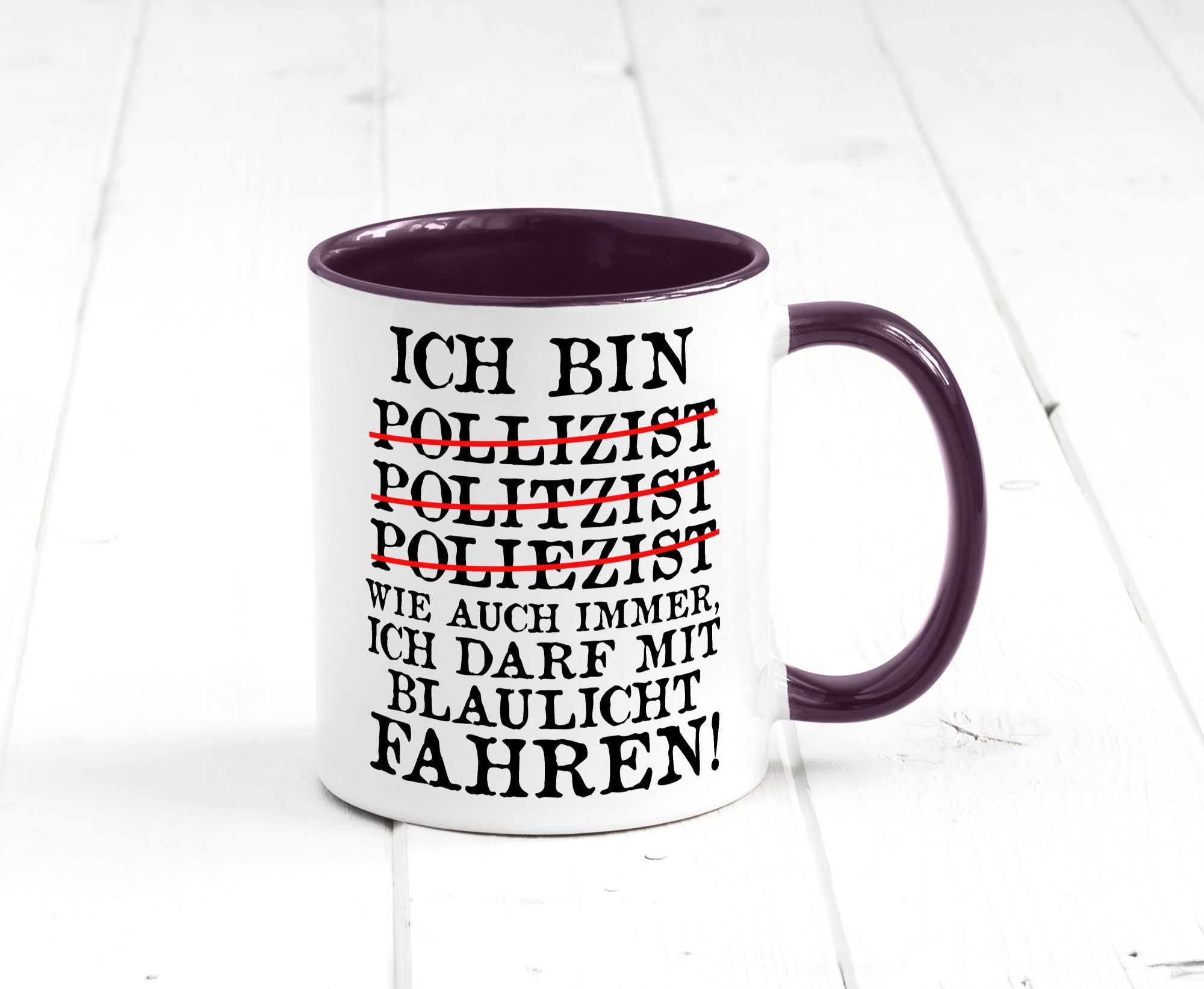 Ich bin Polizist | Blaulicht Polizei Beruf Streife lustig Arbeit Kollegen Büro