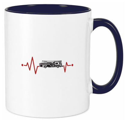 Herzschlag | Feuerwehrfahrzeug Feuerwehr Humor Geschenkidee Tasse
