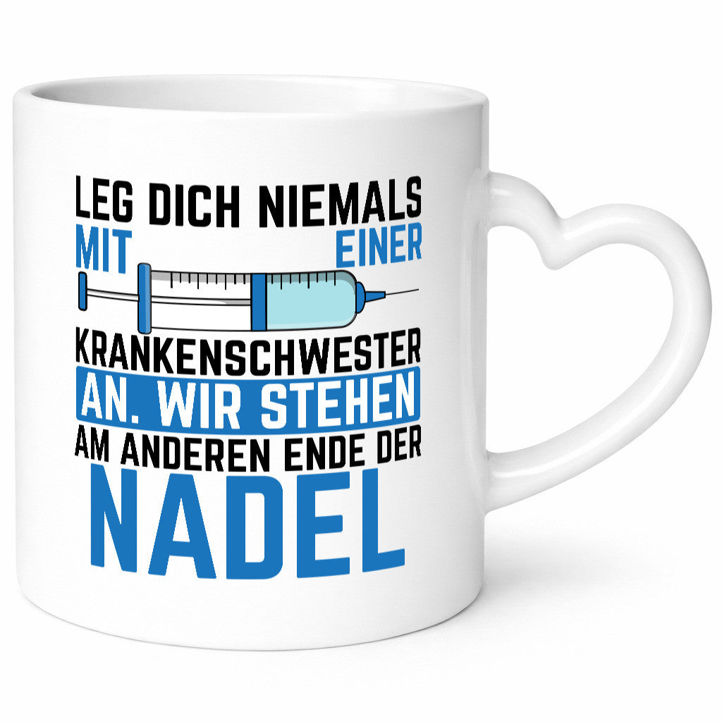 Krankenschwester anlegen | Nadel Spritze Klinik Spruch Geschenkidee Humor Tasse
