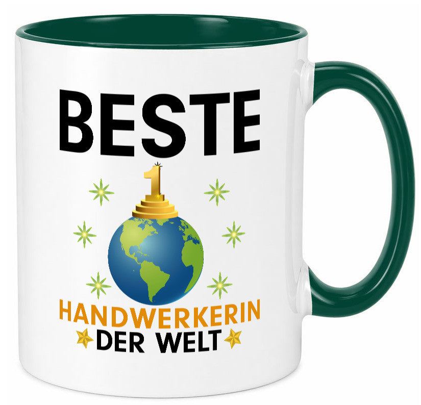 Welt Beste Handwerkerin | Handwerkerinnen lustiger Spruch Geschenk Humor Tasse