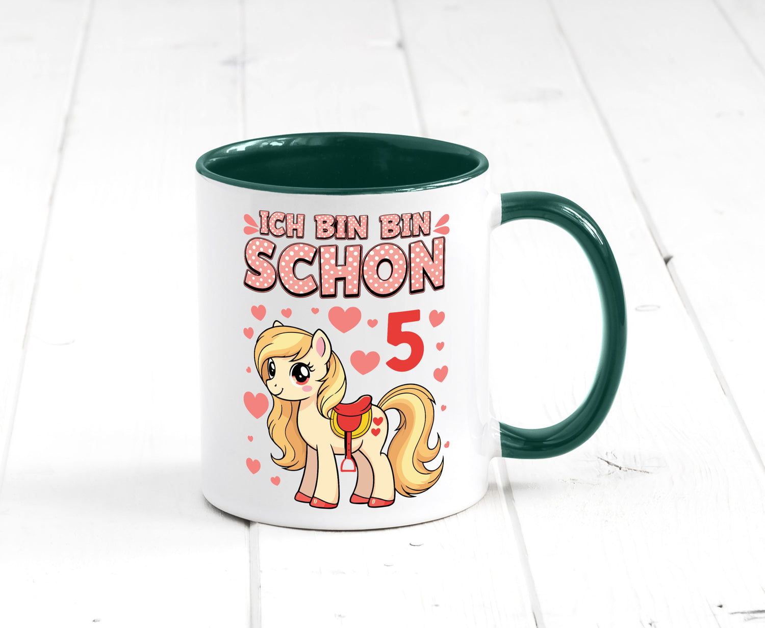 5. Geburtstag | 5 Jahre Mädchen Reiten Pony Humor Geschenkidee Tasse
