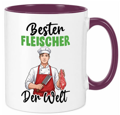 Bester Fleischer | Schlachterei v2 Geschenk Humor Geschenkidee lustiger Spruch Tasse