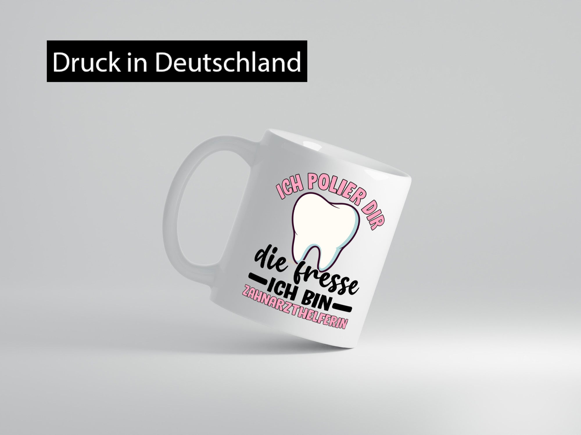 Ich polier dir die Fresse | Zahnarzthelferin Zahnarzt lustig Humor Geschenkidee