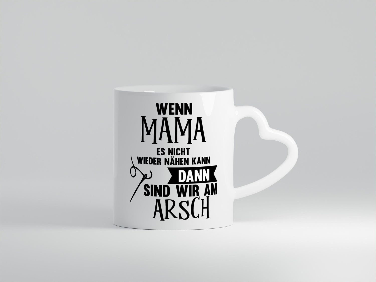 Wenn mama es nicht nähen kann | Nähmaschiene Nadel Geschenkidee Familie Humor