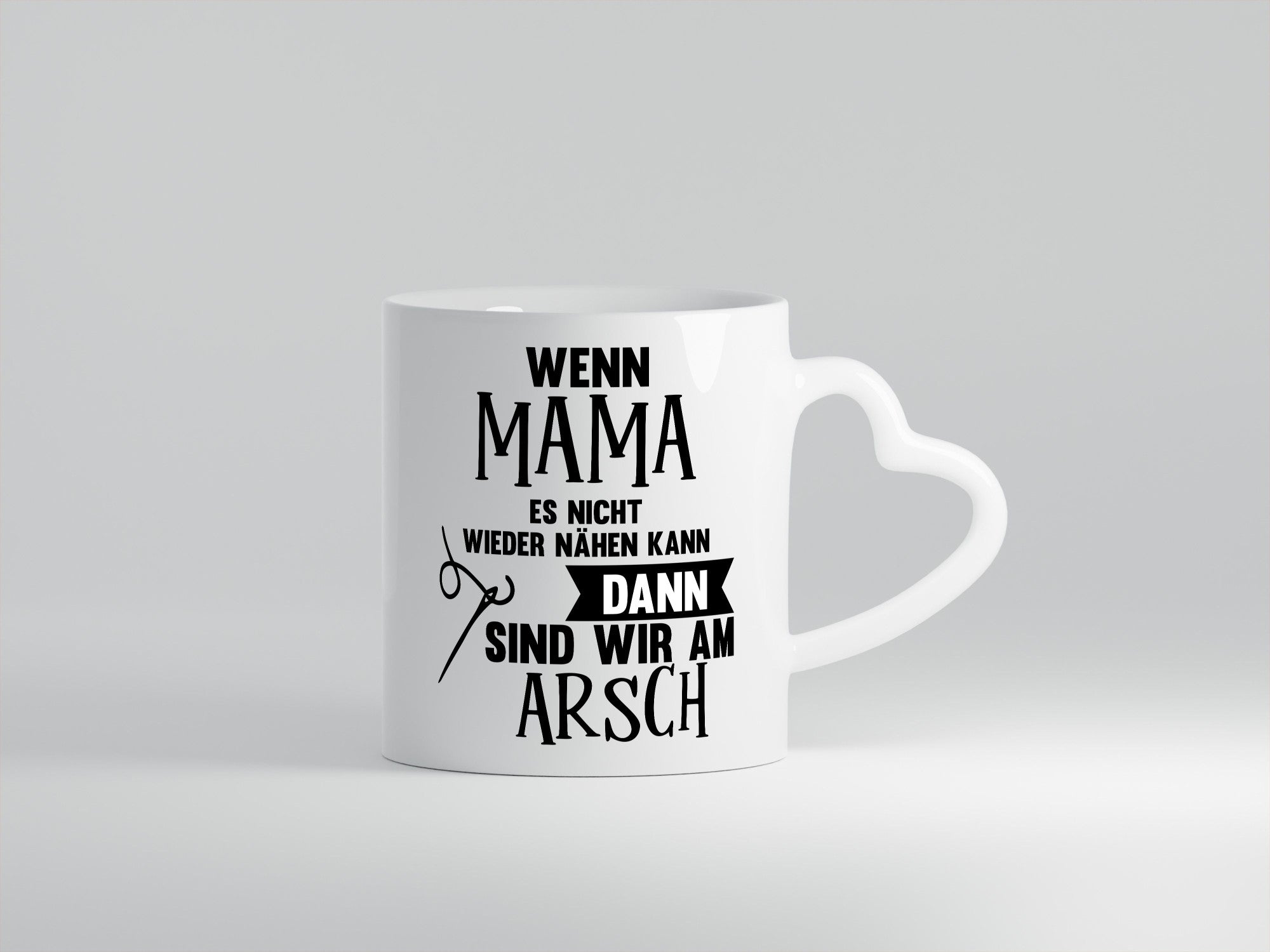 Wenn mama es nicht nähen kann | Nähmaschiene Nadel Geschenkidee Familie Humor