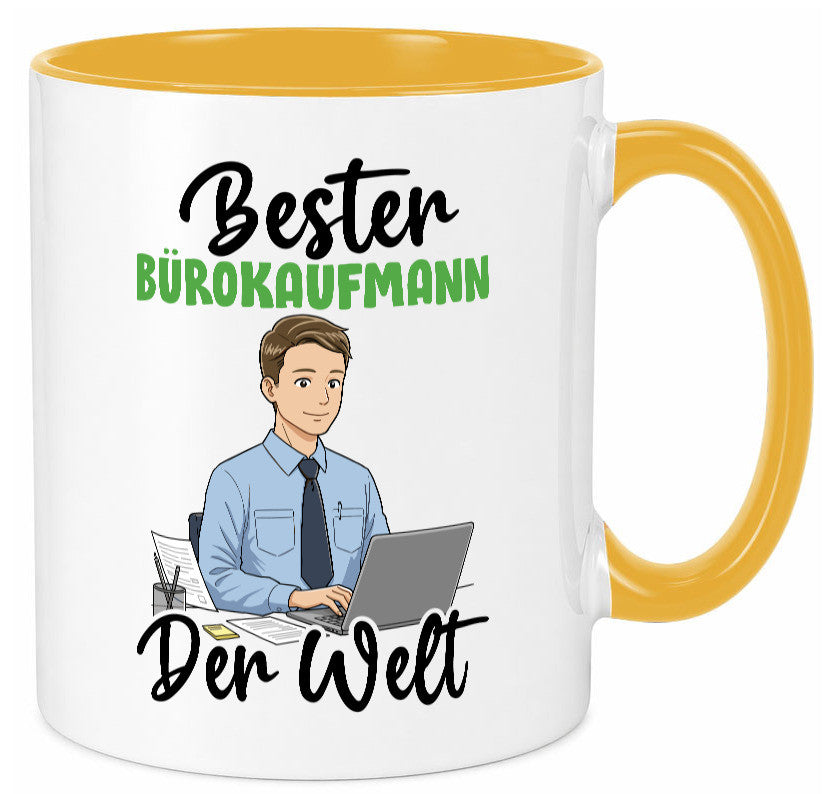 Bester Bürokaufmann | Kaufmann v2 lustig Arbeit Kollegen Büro Geschenk Tasse