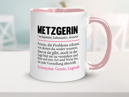 Metzgerin | lustig Fleischerin Humor v2 lustiger Spruch Geschenk Geschenkidee