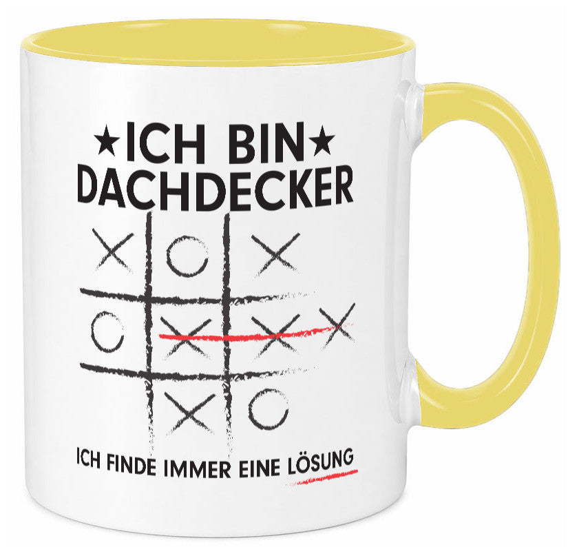 Lösung finden: Dachdecker | Dachbau Hausbau v2 Geschenkidee Humor Tasse